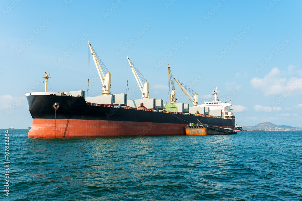 Merchant container ship