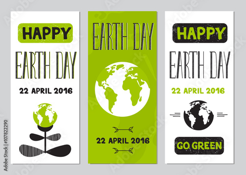 Earth Day set of banners