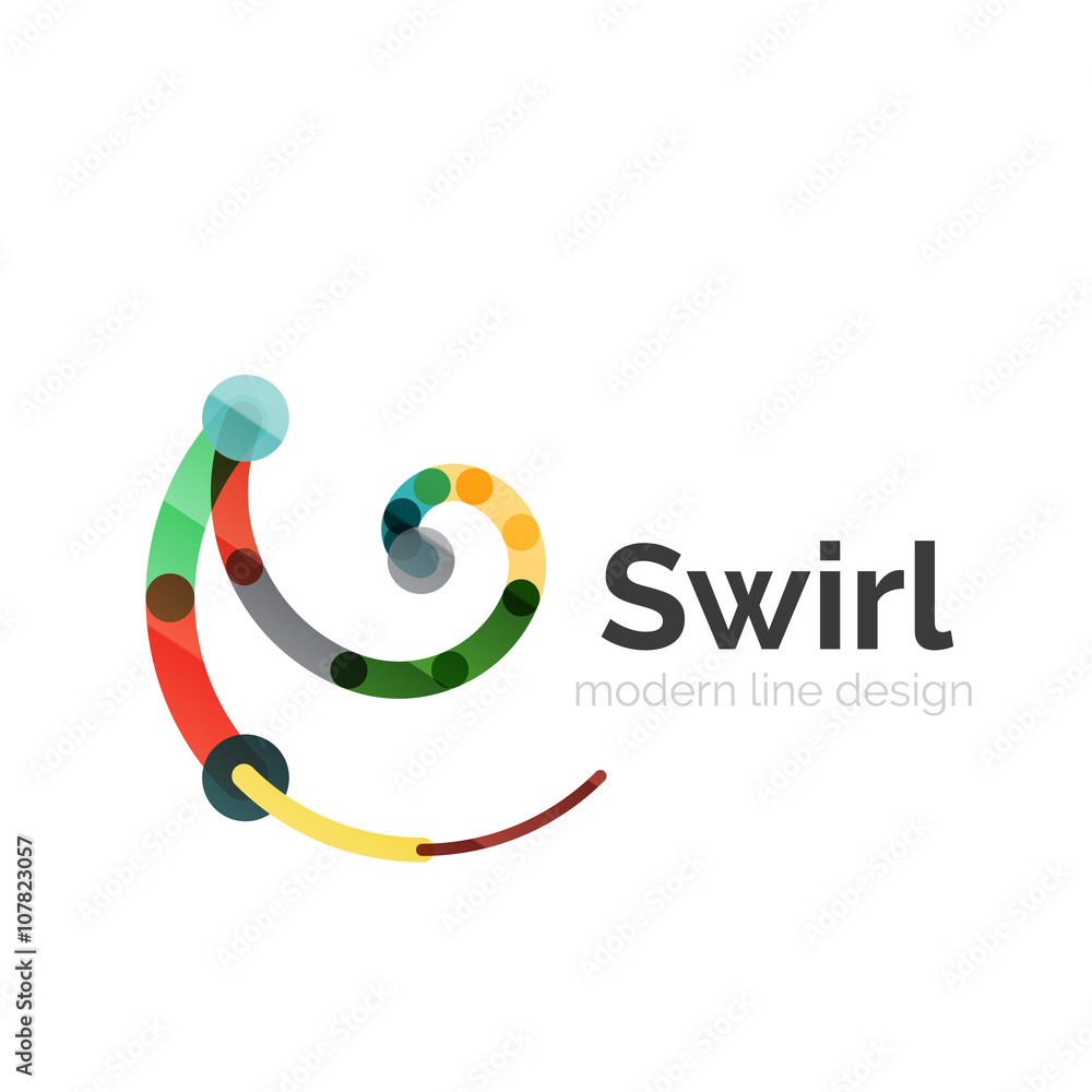 Vector swirl circle logo