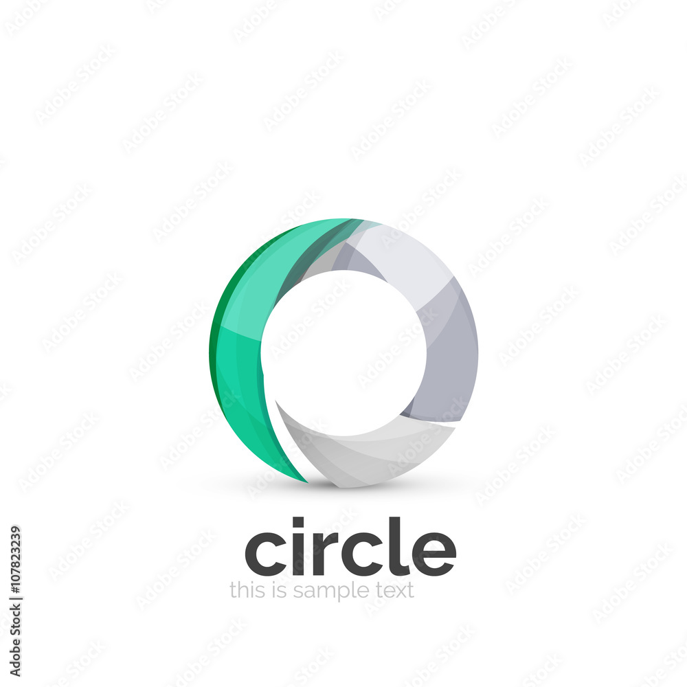 Abstract swirly round logo template Abstract swirly round logo template