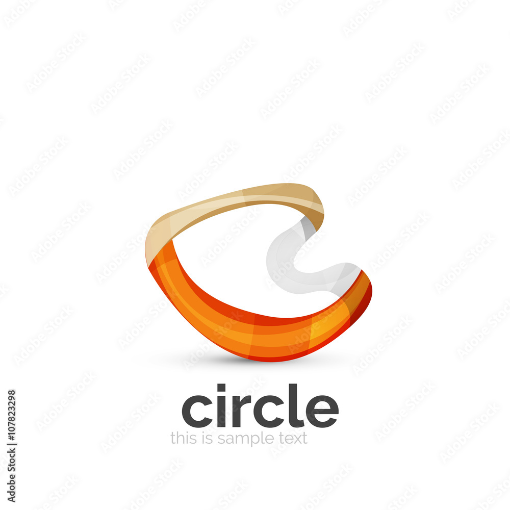 Abstract swirly round logo template Abstract swirly round logo template