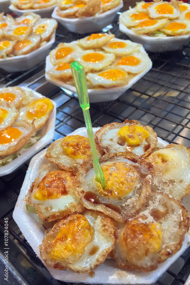 Fried quail egg or partridge egg fried Fried quail egg or partridge egg fried