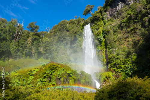 Salto El Leon waterfall, Pucon, Chile photo