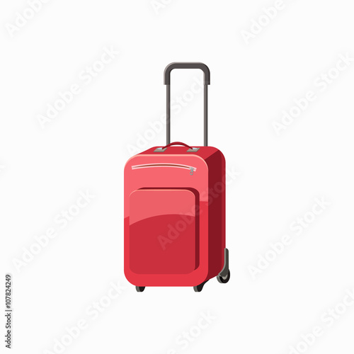 Travel luggage icon, cartoon style