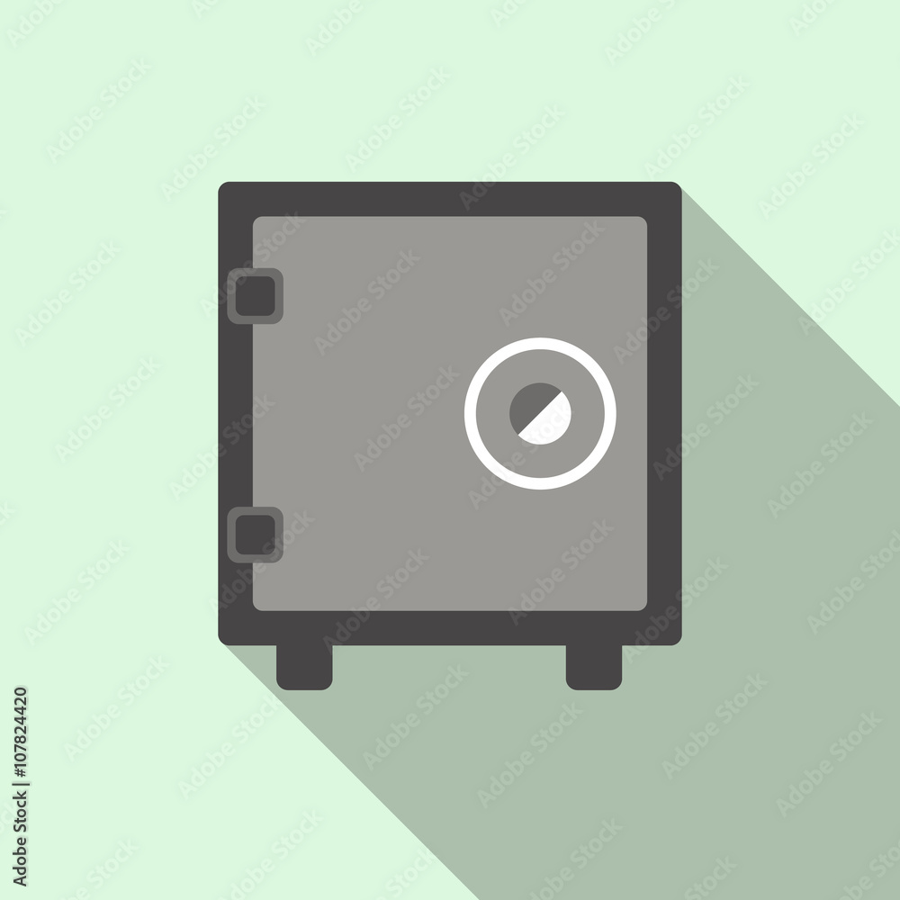 Security safe icon, flat style Security safe icon, flat style