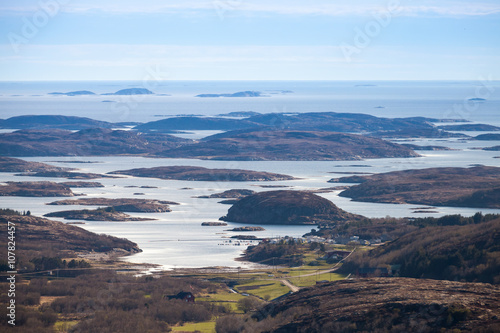 Norwegian coastal landscape  small islands