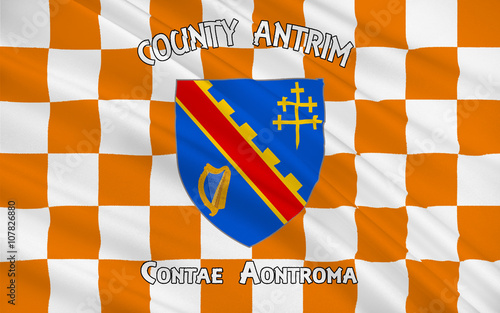 Flag of County Armagh in Ireland photo