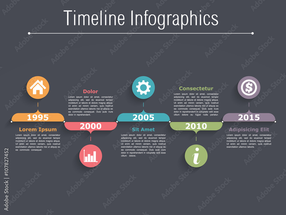 Fototapeta premium Timeline Infographics