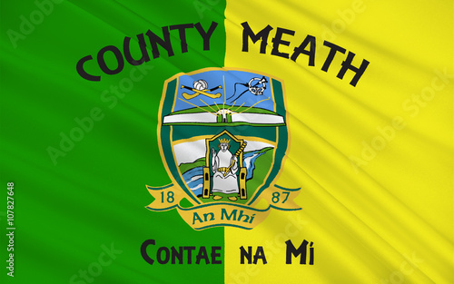 Flag of County Meath is a county in Ireland photo