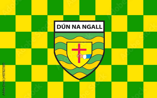 Flag of County Donegal is a county in Ireland