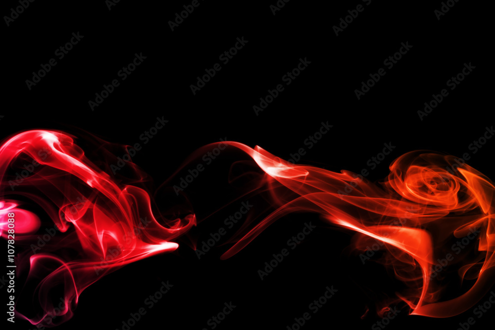 Colored abstract smoke, isolated on black background. Colored abstract smoke, isolated on black background.