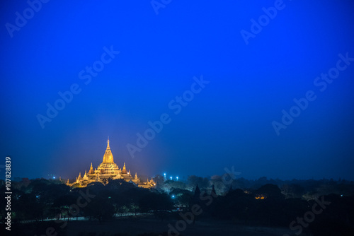 a pagoda in ancient city on the twilight time, Myanmar