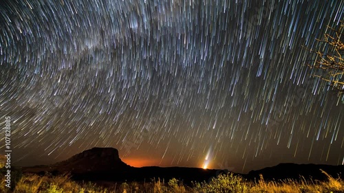 Beautiful full HD 30fps timelapse with trailing stars of the moon and venus followed by the Milky way, seen from Isalo, Madagascar