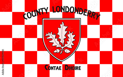 Flag of County Londonderry in Northern Ireland photo