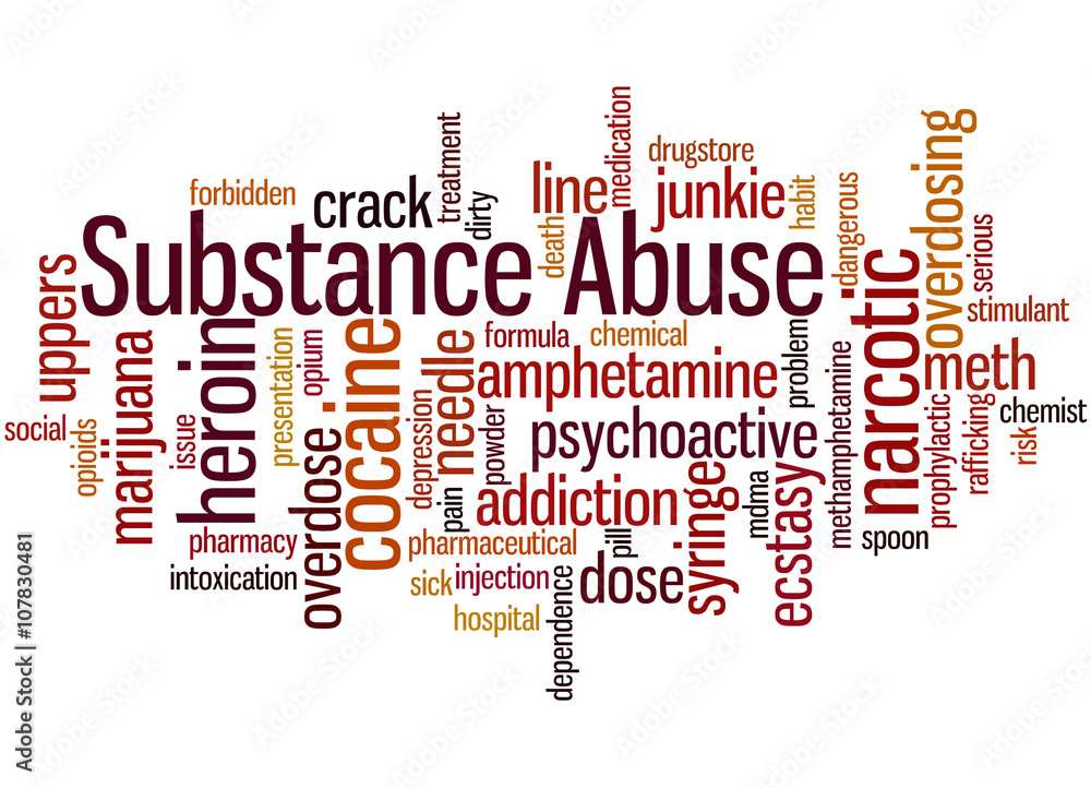 Substance Abuse, word cloud concept 7