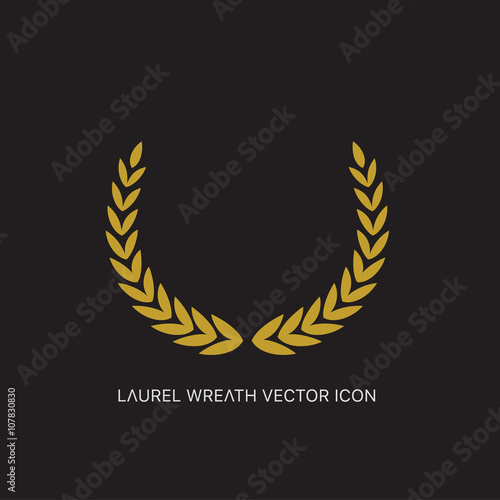 Crest logo element set,Coat of arms,Set of award laurel wreaths and branches,vector illustration.