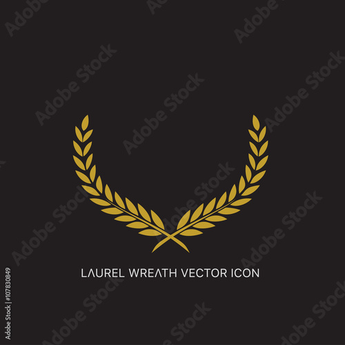 Crest logo element set,Coat of arms,Set of award laurel wreaths and branches,vector illustration.