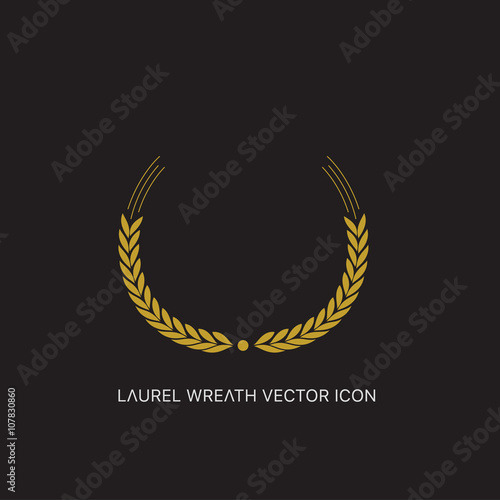 Crest logo element set,Coat of arms,Set of award laurel wreaths and branches,vector illustration.