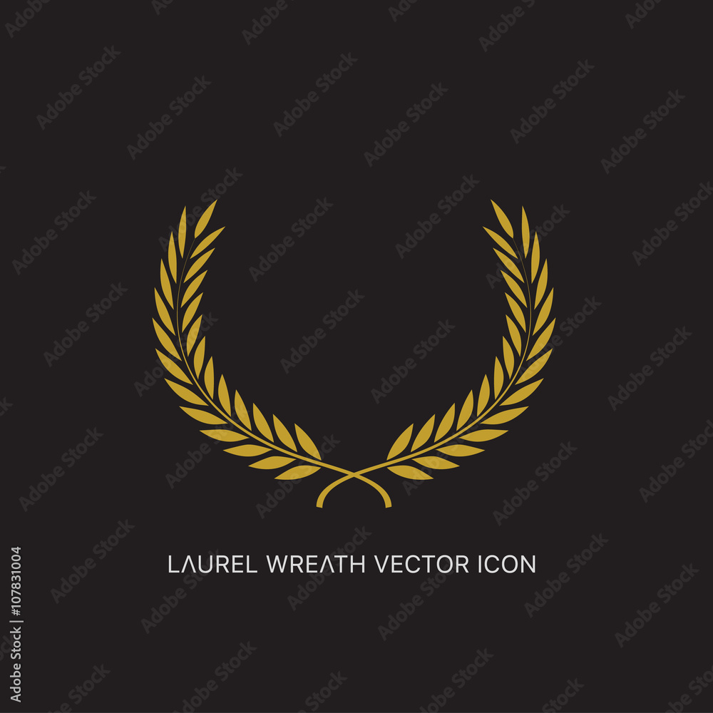 Crest logo element set,Coat of arms,Set of award laurel wreaths and branches,vector illustration.