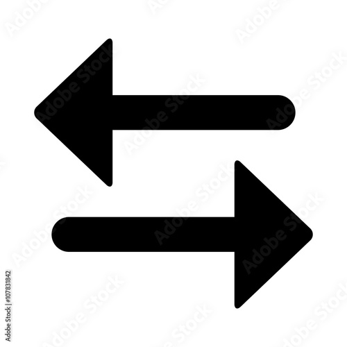 File transfer or money transfer flat icon for apps and websites