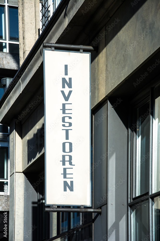 Obraz premium Schild 73 - Investoren