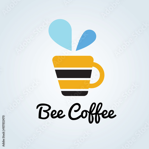 Bee Coffee Logo template