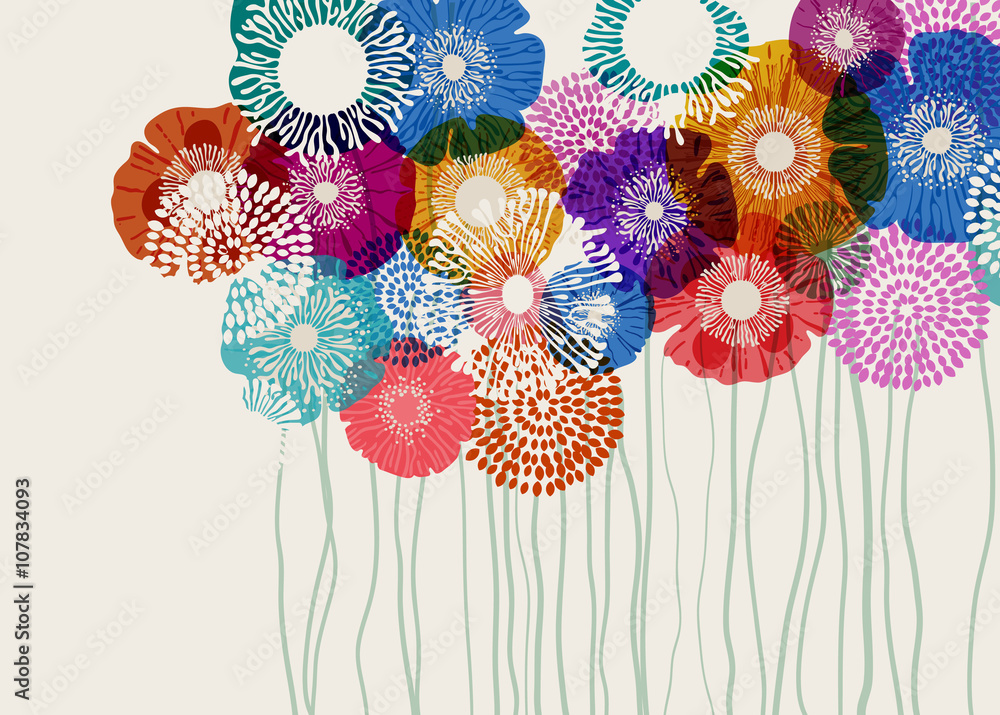 Colorful flower background, eps10 vector Stock Vector | Adobe Stock