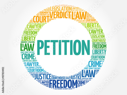 Petition word cloud concept