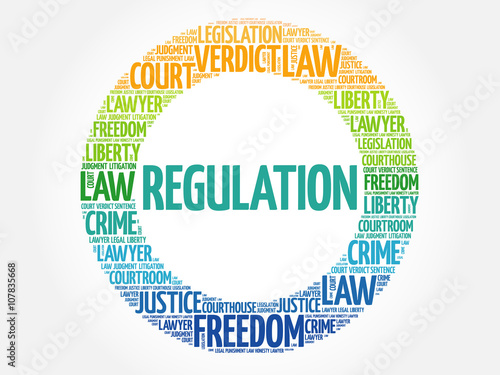 Regulation word cloud concept