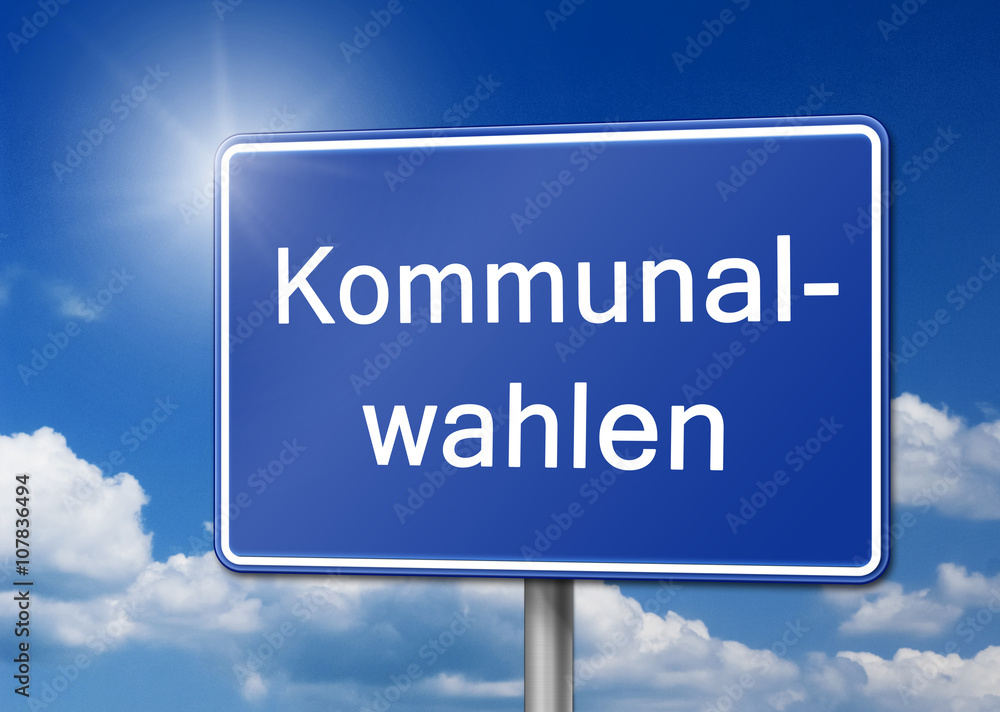 kommunalwahlen Schild