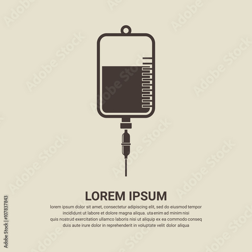 IV bag icon - Vector