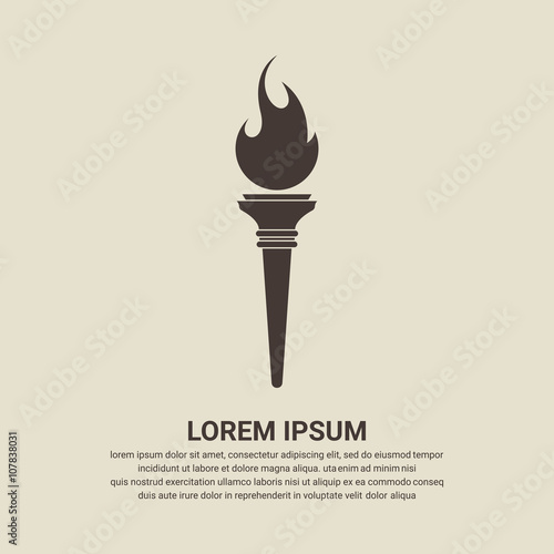 Torch icon - Vector