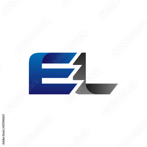 Modern Simple Initial Logo Vector Blue Grey el