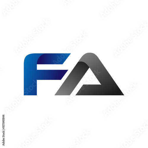 Free Download Modern Simple Initial Logo Vector Blue Grey fa - GFXLoad