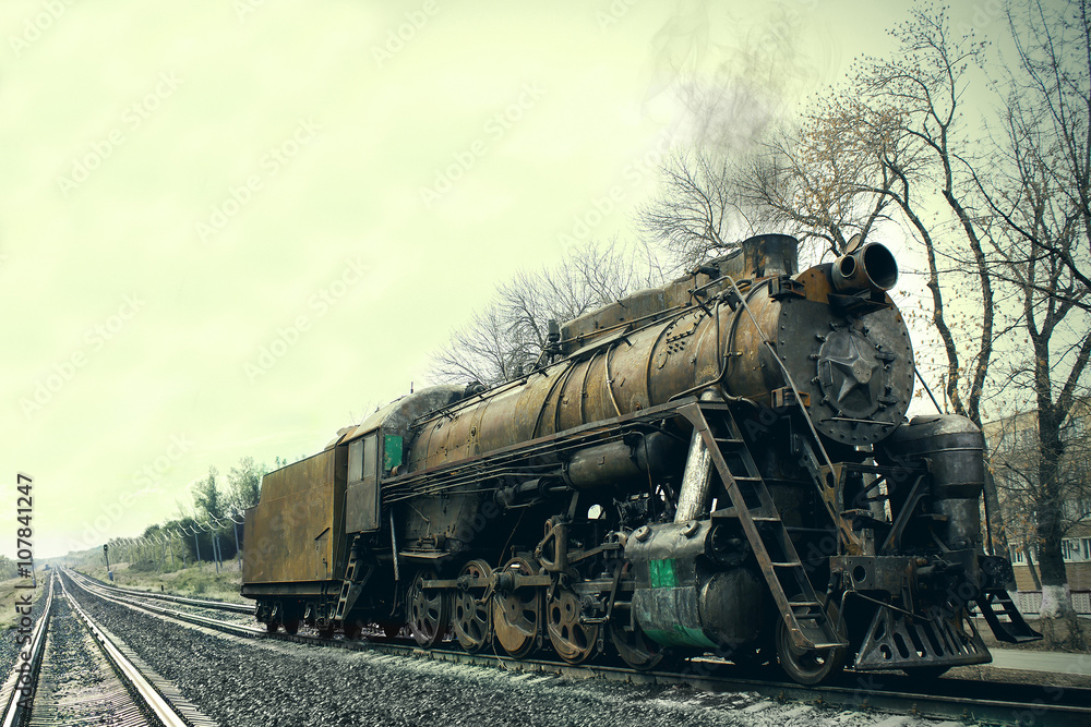 Naklejka premium Steam Train
