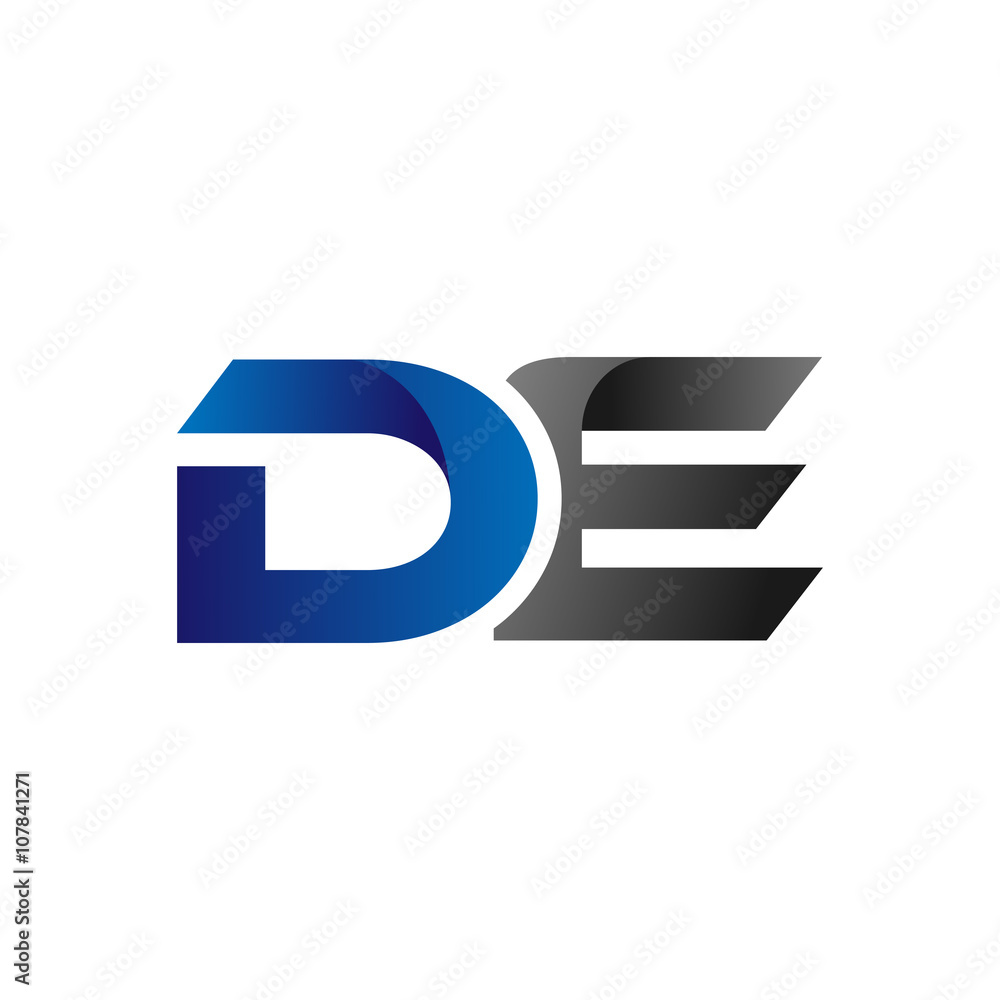 Modern Simple Initial Logo Vector Blue Grey de Modern Simple Initial Logo Vector Blue Grey de