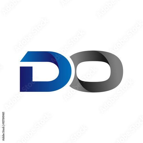 Modern Simple Initial Logo Vector Blue Grey do