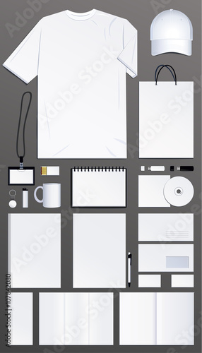Samples for corporate identity design, Vector illustration.