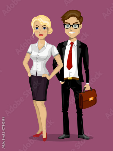 man and woman in business style