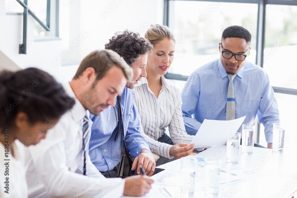 Fototapeta premium Business colleagues discussing a report