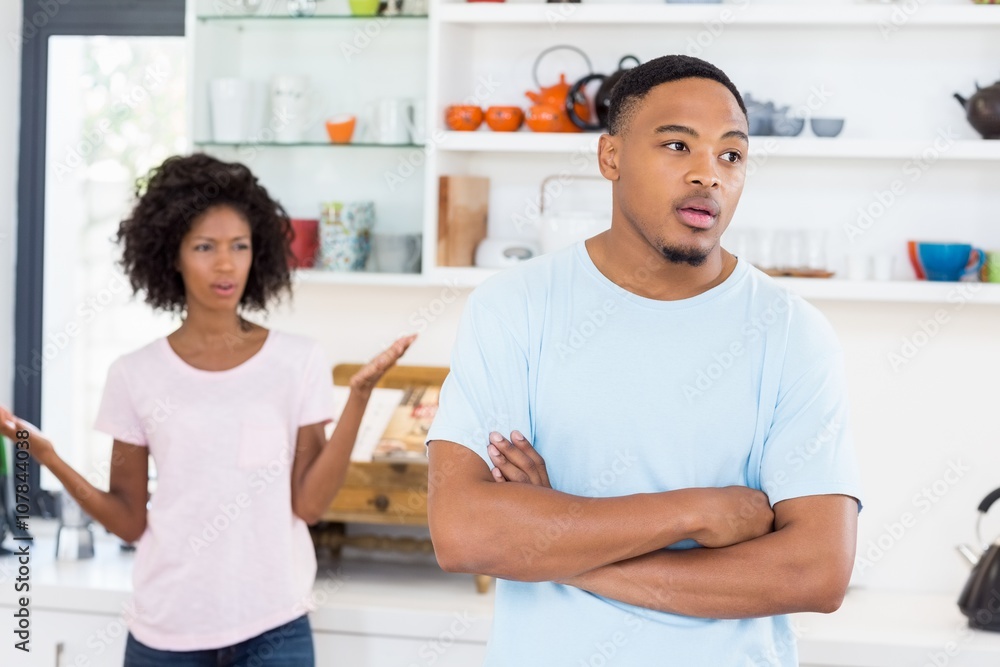 Young couple upset with each other Young couple upset with each other