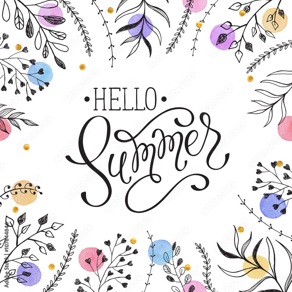Hello Summer greeting cerd Hello Summer greeting cerd