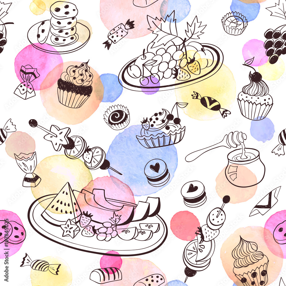 sweets seemless pattern