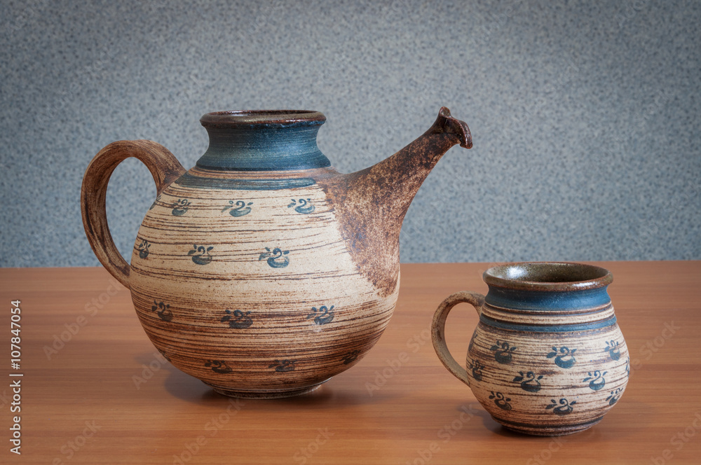 teapot and cup on the table