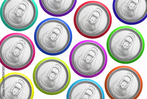 Getränkedosen von Oben