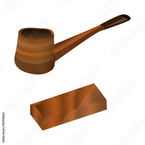Smoking pipe with a box for tobacco

