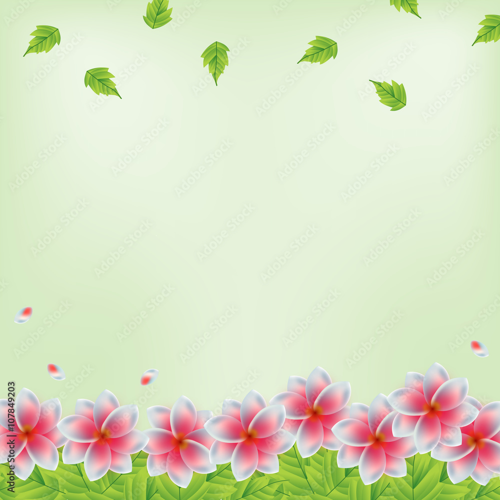 Flowers background with leaves Flowers background with leaves