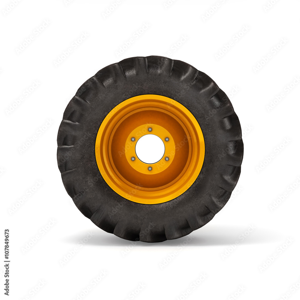 Off-road wheel isolated on white background. 3D illustration. Off-road wheel isolated on white background. 3D illustration.