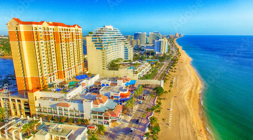 Fort Lauderdale as seen from helicopter, Florida