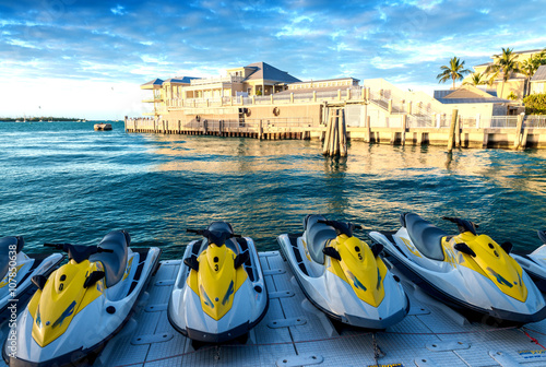 Jet skis and buildings of Key West photo